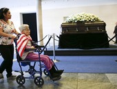 بالصور..وضع نعش نانسى ريجان فى مكتبة رئاسية بكالفورنيا قبل دفنها