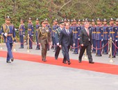 ننشر صور استقبال السيسي الرسمية للرئيس المقدونى بقصر الاتحادية