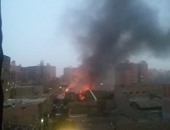 اندلاع حريق هائل بمصنع مواد كيماوية فى قرية الطرفاية بالبدرشين