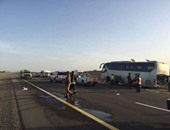 القنصلية المصرية فى جدة: إصابة 25 مصريا فى انقلاب حافلة ركاب على طريق مكة