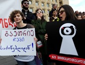 احتجاجا فى جورجيا ضد فضيحة تسجيلات جنسية لبعض السياسيين المعارضين