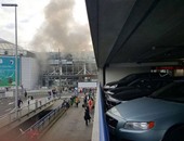 بالفيديو.. لحظة انفجارى مطار بروكسل وهروب المسافرين