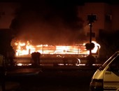 بالفيديو والصور.. اشتعال النيران فى أتوبيس نقل عام أمام محطة سيدى جابر بالإسكندرية
