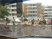 صحافة المواطن: بالصور.. غرق منطقة النفق فى أسوان بسبب كسر ماسورة مياه