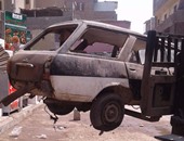 بالصور.. رفع 15 سيارة من شوارع الجيزة خشية استخدامها فى عمليات إرهابية