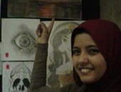 دعاء أحمد تفوز بالمركز الأول فى مسابقة اللوحات الفنية بجامعة الإسكندرية