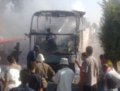 حريق هائل بأتوبيس "توشيبا العربى" بأشمون