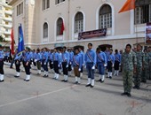 بالصور.. محافظ البحيرة يشارك فى احتفالات مدرسة دمنهور الثانوية العسكرية