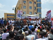 طلاب جامعة كفر الشيخ ينظمون وقفة احتجاجية ضد الإرهاب