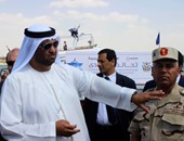 وزير الدولة الإماراتى يصل الإسماعيلية لبدء جولة بقناة السويس الجديدة