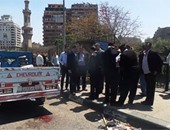 بالفيديو.. أثار انفجار عبوة أعلى كوبرى 15 مايو.. واستشهاد أمين شرطة