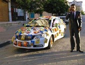 عريس يزين سيارة زفافه بأكياس "الشيبس" لعشق حبيبته رقائق البطاطس
