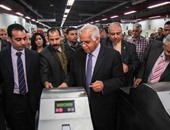 وزير النقل يفتتح محطة مترو العتبة بالخط الثالث