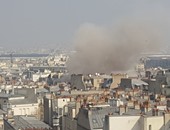 بالفيديو.. تصاعد الأدخنة الناجمة عن انفجار خط غاز فى باريس