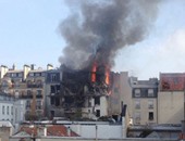 رواد "تويتر" يتداولون صورا عن انفجار خط غاز فى أحد الأبنية السكنية بباريس