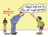 "فتى" رواد السوشيال ميديا حول "تيران وصنافير".. فى كاريكاتير اليوم السابع