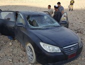 نقل الضابطين المصابين فى انقلاب سيارة بطريق السويس إلى القاهرة لتلقى العلاج