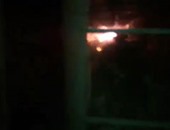 بالفيديو .. حريق فى محول كهربائى بمبنى علوم وزارة الزراعة
