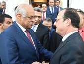 الرئيس الفرنسى يزور مقر مجلس النواب وعلى عبد العال فى استقباله