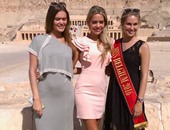 ملكات جمال بلجيكا يزرن معبد حتشبسوت غربى الأقصر للترويج للسياحة