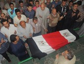 جنازة عسكرية للشهيد نقيب "محمد السعيد" بمسقط رأس في المحلة   