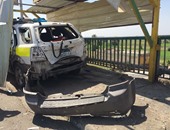 بالصور.. انفجار عبوة ناسفة أسفل سيارة شرطة أعلى محور 26 يوليو بدون إصابات