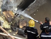 بالصور.. مواد سريعة الاشتعال تعوق عمليات إطفاء حريق استديو ليلة بالمهندسين