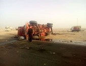 مصرع سائق وإصابة 6 عمال فى انقلاب سيارة ربع نقل بالشيخ زايد