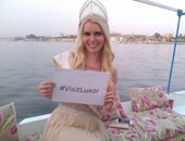 بالصور.. لينكا ملكة جمال السياحة الأوروبية تطلق هاشتاج "زوروا الأقصر"