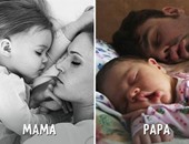 "أمك ثم أمك".. بالصور.. ما الفرق بين ما تفعله الأمهات والآباء فى الأطفال