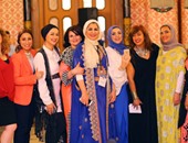 منى عبد الناصر وسيدات الأعمال  فى عرض أزياء الكويتية هند القحطانى