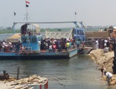 توقف حركة المعديات النيلية وسيارات النقل الثقيل بسبب الرياح الشديدة بالمنيا