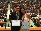 طلاب الجامعة الأمريكية بالقاهرة يفوزون بجائزة الوفد المتميز بنموذج الأمم المتحدة فى نيويورك