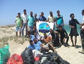 بالصور.. جمعية شباب مرسى علم للتنمية تقوم بحملة نظافة تحت الماء لمرسى العجلة