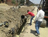  إصلاح وصيانة كسر خط المياه بقرية ريحانة فى المنيا