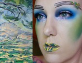 بالصور..ميكب ارتيست تحول وجهها إلى لوحات فنية باستخدام المكياج