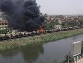 هيئة الإسعاف: 3 مصابين فى حريق بعربتى قطار سمالوط 