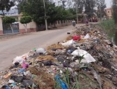بالصور.. تراكم القمامة أمام الحدائق بقرية أبو غنيمة فى كفر الشيخ