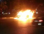 صحافة المواطن: بالفيديو.. لحظة اشتعال النيران بسيارة ملاكى بطريق صلاح سالم
