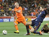 جول مورنينج.. روبن يسجل هدفاً رائعاً لهولندا ضد إسبانيا في مونديال 2014