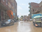 بالصور.. غرق قرية ميت يزيد بالسنطة بعد انفجار ماسورة المياه الرئيسية