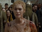 بالصور.. لينا هيدى تظهر عارية تمامًا وتخفى حملها فى "Game Of Thrones"