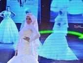 عارضة الأزياء أمنية فاروق تتألق بمكياج العروسة فى ديفيله "أهلاً"
