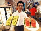 بالصور.. فقط وفى تايوان الخبز على شكل بطيخ بالألوان