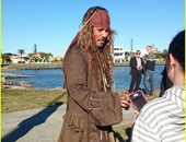 بالصور..جونى ديب يصور "Pirates of the Caribbean: Dead Men Tell No Tales "