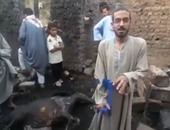 ننشر فيديو لآثار حريق هائل التهم 27 منزلاً فى عرب القناطر بأسيوط