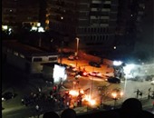 النيابة تنتقل لمعاينة حريق مخزن سيارات فى المنيل