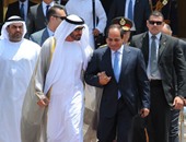 محمد بن زايد يهنئ السيسى بـ"تحرير سيناء".. والرئيس يشيد بزيارته لمصر