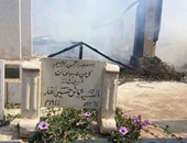 بالصور.. السيطرة على حريق نشب فى مقابر بورسعيد القديمة