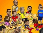 كاريكاتير يورو 2016.. النجوم الغائبة عن البطولة: "التليفزيون يجمعنا"
